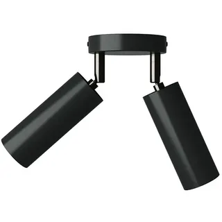 Creative Cables Mit Bulb Lampe Mit 2 Glühbirnen Tub-e14-schirm Und Runder Rosette - Black - One Size