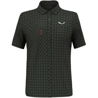 Salewa Puez Dry Short Sleeve Shirt Men, dark Olive, L