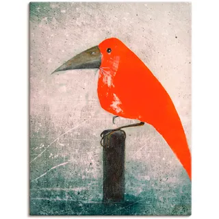 Artland Wandbild »Der Rote Vogel«, Vögel, (1 St.), als Leinwandbild, Poster in verschied. Größen, rot