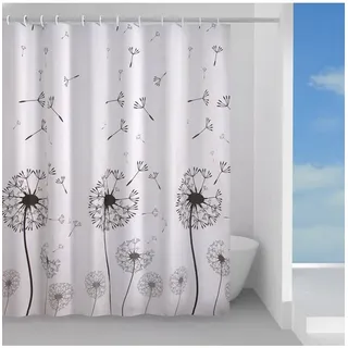 Gedy Duschvorhang schwarze Blume 180x200 cm