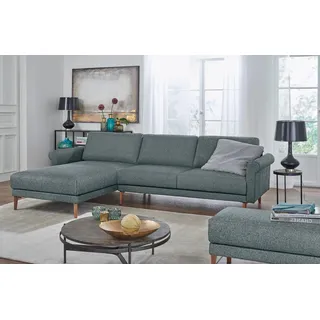 Creation BY ROLF BENZ Ecksofa »CR.450, Designecksofa, Polsterecke, L-Form, 282/178 cm (B/T)« abgerundete Armlehne Schnecke, modern Landhaus, Leder oder Chenille, grau