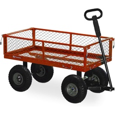 Handwagen mit klappbaren Seitenwänden, max. Traglast 300 kg, Gepäckträger für den Garten.