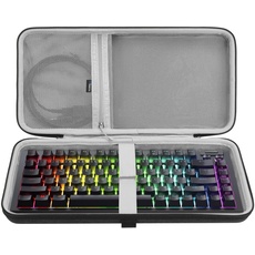 Geekria 75% Tastaturhülle, Hartschalen-Reise-Tragetasche für kabellose tragbare 84-Tasten-Tastatur, kompatibel mit Razer BlackWidow V4 75% mechanischer Gaming-Tastatur, GMMK PRO 75% Tastatur