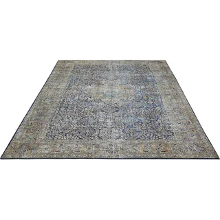 Barbara Becker Teppich »Loft 2« rechteckig 7 mm Höhe Kurzflor, Orient-Optik, Vintage Design, waschbar, blau