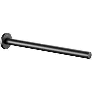 KEUCO Plan Handtuchhalter einarmig, 34 cm, Metall schwarz matt, Made in Germany, starr, inkl. Schrauben und Dübel, Handtuchstange zum Bohren