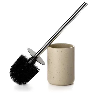 Viosuniu Land Series Keramik WC-Reiniger Bürste und Halter Set für Badezimmer, Nicht kratzende Toilettenschüssel, rostfrei (1 Pack)