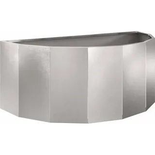 Pflanzkübel Silber 90 x 45 x 35 cm Edelstahl - Silber