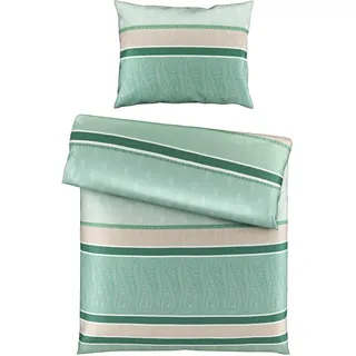 Esposa Bettwäsche , Grün , Textil , Abstraktes , 140x200 cm , pflegeleicht, atmungsaktiv, schadstoffgeprüft , Heimtextilien, Bettwäsche & Leintücher, Bettwäsche, Satin-Bettwäsche