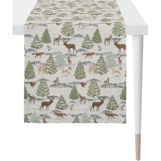 APELT Tischläufer »9536 WINTERWELT, Weihnachtsdeko, Weihnachten« Gobelin-Gewebe, grün