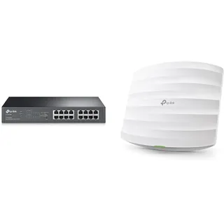 TP-Link TL-SG1016PE 16-Port Gigabit Easy Smart Switch mit 8-Port PoE+,