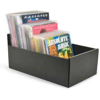 djois 3L Aufbewahrungsbox für DVD, CD und Blu-ray - Praktisches & Platzsparendes Aufbewahrungssystem - Schwarz - 10290