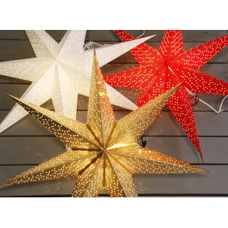Best Season Papierstern "Dot" ca. 70 cm Ø, incl. Kabel, Farbe gold, 231-53 - Gold