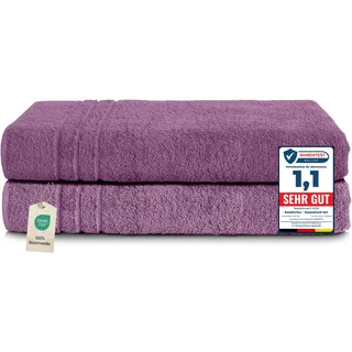 Komfortec Saunatuchset 80 x 200 cm lila 2 St.