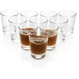 BCnmviku Schnapsgläser Glas 5cl/50ml Set Shotgläser - Spühlmaschinenfest - Gläser für Vodka Tequila (10)