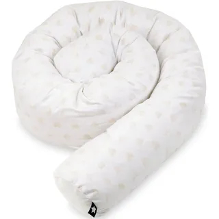 Nestchenschlange JULIUS ZÖLLNER "Schlummerherzen", weiß (schlummerherzen), Obermaterial: 100% Baumwolle. Füllung: 100% Polyester, Bettnestchen, Nestchenschlange, Made in Germany