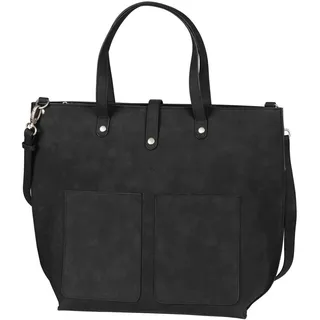 Hama Damen Laptoptasche Classy 13.3-14.1" (11" Tablet-Fach, großes Zubehörfach, zwei Fronttaschen, PU, abnehmbarer Schultergurt, Reißverschluss, 44,5 x 13 x 55 cm) schwarz