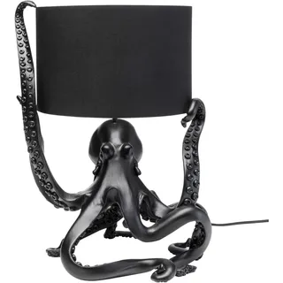 Kare Design Tischleuchte Octopus, Schwarz, 47x37x37 cm, Tischlampe, Oktopus Motiv, Nachttischlampe, Leuchtmittel nicht inklusive, Wohnzimmer
