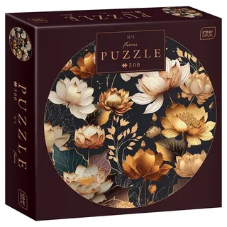 Interdruk Puzzle 500 Round 63 cm - Flowers No. 1, Blumen Nr. 1