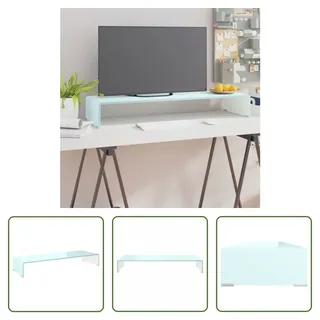 The Living Store TV-Aufsatz/Monitorerhöhung Glas Grün 90x30x13 cm - Grün