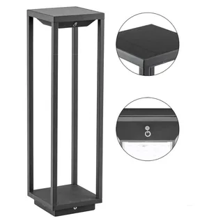 EVN Wegeleuchte Metall 50 cm Solar-LED 120 lm inkl. Bewegungsmelder grau