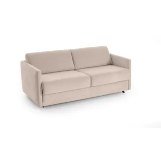 ATLANTIC home collection Schlafsofa Limone, hochwertig gepolstert, beige, Dauerschläfer mit 140/200 Liegefläche, 193x93x90 cm (BxTxH)