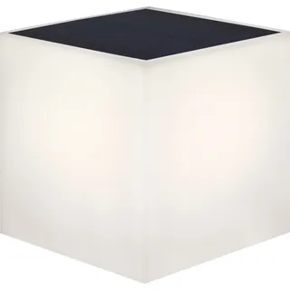 Newgarden Außenwandleuchte Kunststoff 12x12x18 cm Solar mit Dämmerungssensor schwarz/weiß