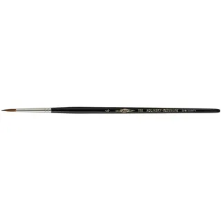 Habico Pinsel - Retuschierpinsel - Kolinsky Rotmarderhaar - Extra Kurze sichtbare Haarlänge - Nahtlose Silberzwinge - Runde Ausführung - Haarlänge 11mm - Nr. 115