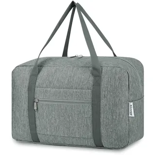 Narwey 20L Ryanair Handgepäck 40x30x20, Klein Sporttasche Faltbare Reisetasche Handgepäck Tasche Flugzeug für Damen, Travel Bag Weekender Herren (Grau)