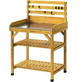 Veg Trug VegTrug® Pflanztisch, 100% FSC zertifiziertes Holz, 81 x 56 x 125 cm, Natur