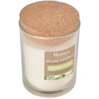 Homéa, Kerze im Glas, umweltfreundlich, D8 x H10 cm, Duft Bergamotte & Salbei