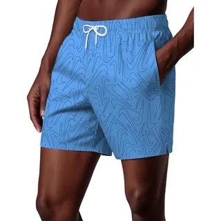 Nike Unisex Nike Swim Breaker Tossed Swoos 5" Volley Short University Blue Swim Trunks