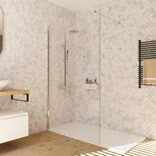 BAIKAL Onyx NAT Duschkabine für die Dusche, glänzend, 110 x 200 cm, aus gehärtetem Glas mit 8 mm Dicke und Antikalk-Behandlung