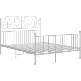 vidaXL Bettgestell Weiß Metall 160x200 cm - Weiß