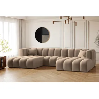 kaiser möbel Eckcouch Stoff modular U-from 3-Sitzer Beige