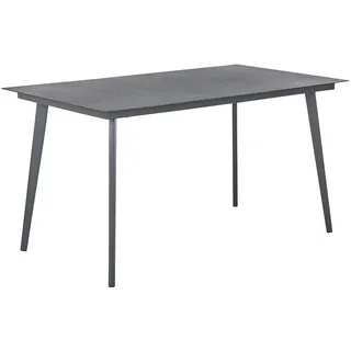 Beliani Gartentisch 140 x 80 x 75 cm Grau