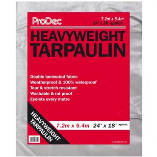 ProDec 7,2 m x 5,4 m abdeckplane wasserdicht Mehrzweckplane – poolabdeckung rechteckig, tarp Tarpaulin Plane wasserdicht poolmatten schutzboden poolunterlage bodenschutzmatte