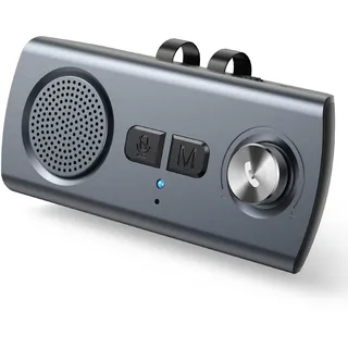 AGPTEK Freisprecheinrichtung für Auto, Bluetooth 5.3, Freisprechanlage für GPS, integriertes Mikrofon, Lautsprecher, Musik, TF-Kartenslot, automatisch wiederverbinden, für Siri & Google Assistant