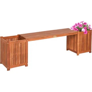 3.00 Pflanzbank VANDA aus Akazie - ca. 150 x 30 x 40 cm - Holz Pflanz Bank Sitzbank