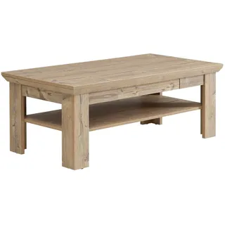 Forte Nepal Couchtisch 120, moderner Sofatisch mit 1 Schublade, Holzwerkstoff, Bramberg Fichte Holzdekor, 120 cm breit x 45 cm hoch x 60 cm tief