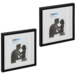 Relaxdays Bilderrahmen 2er Set schwarz 25x35 cm
