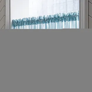 Daoyuan Scheibengardine Blau Romantik Küchengardine,Modern durchscheinend Café Vorhang Bistrogardine Landhausstil Mit Spitze,Wohnzimmer Kurzgardinen,Badezimmer Halber Vorhang,Kurzstore Gardine Volant