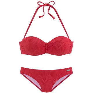 Buffalo Bügel-Bandeau-Bikini »Romance«, aus Strukturware Buffalo rot Gr.34 Cup E