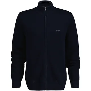 GANT Strickjacke mit Half Zip Blau 3XL