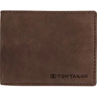 Tom Tailor Scheintasche Geldbörse Herrenbörse querformat, Leder braun brown ron - Braun