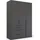 Drehtürenschrank Purisma 151 x 223 x 60 cm Grau