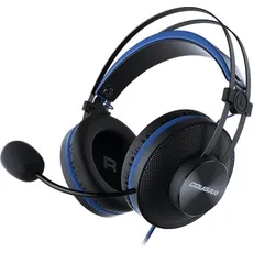 Cougar IMMERSA ESSENTIAL - Headset - volles Kabel - 3,5 mm Klinkenstecker - blå (Kabelgebunden), Gaming Headset, Blau, Schwarz