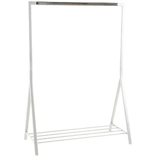 AC Design Furniture Keld Kleiderständer weiß, Garderobenständer mit Ablage, Schlafzimmer, Flurgarderobe aus Metall, 1 Stk.