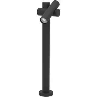 EGLO LED Außenlampe Fossignano, Außenleuchte mit drehbarem Spot, Outdoor Stehlampe Garten, Wegeleuchte aus Aluminium in Schwarz, IP44 Lampe außen, warmweiß, 70 cm