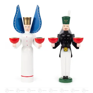 Engel & Bergmann für Kerzen d=14mm BxHxT 10,5 cmx24,5 cmx7,5 cm NEU Erzgebirge