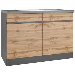 Held Spülenschrank Turin 120 x 86 x 60 cm Grau